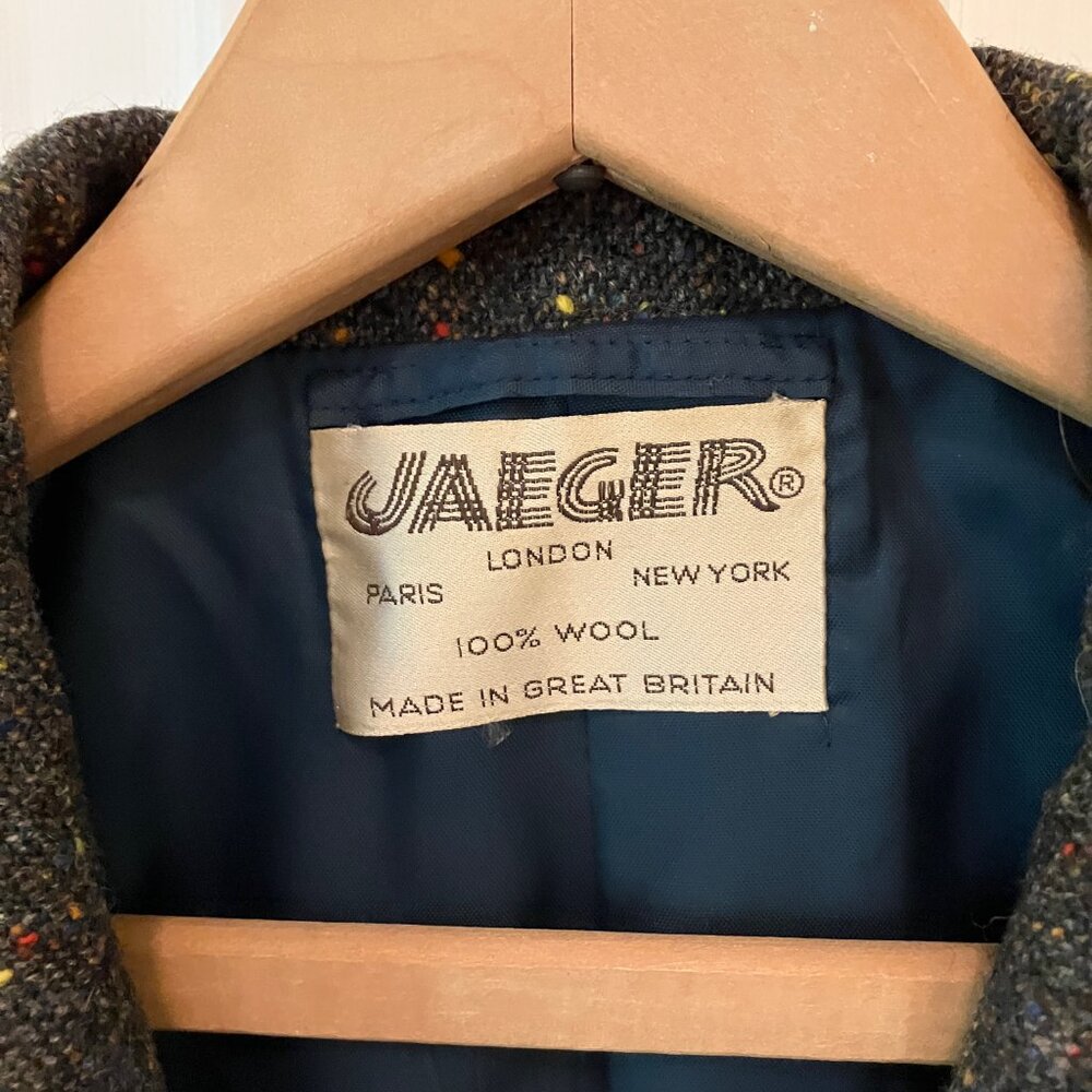 Jaeger Jacket, Tweed Mixed Color, Size 16 - image 3